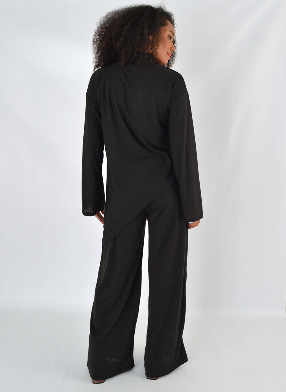 Conjunto Comfy Blusa Assimtrica Lez a Lez Preto - Foto 5