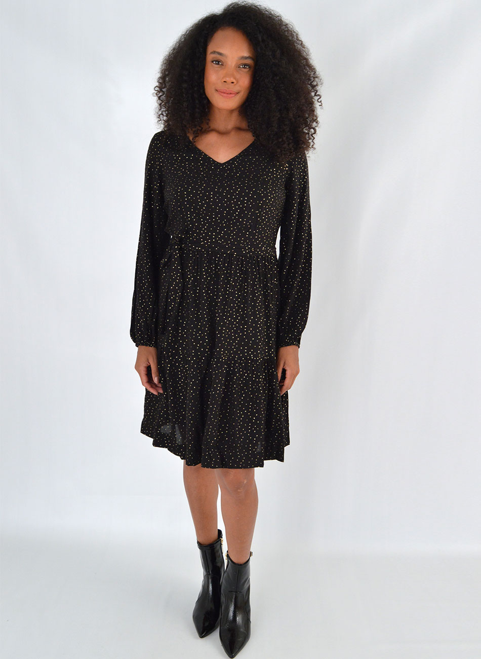 Vestido Curto Preto Po Tribeca - Foto 1