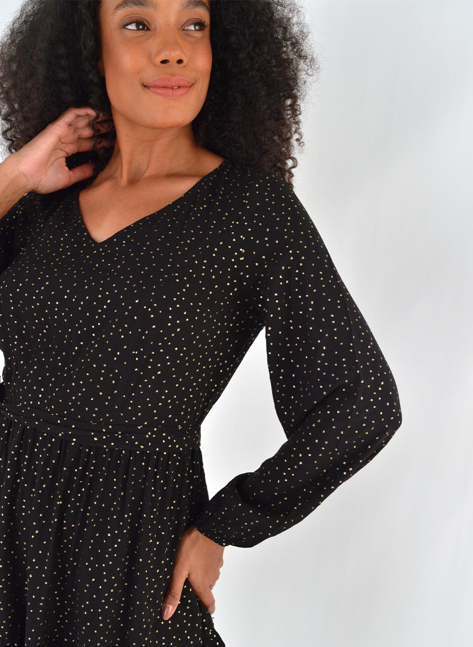 Vestido Curto Preto Po Tribeca - Foto 3