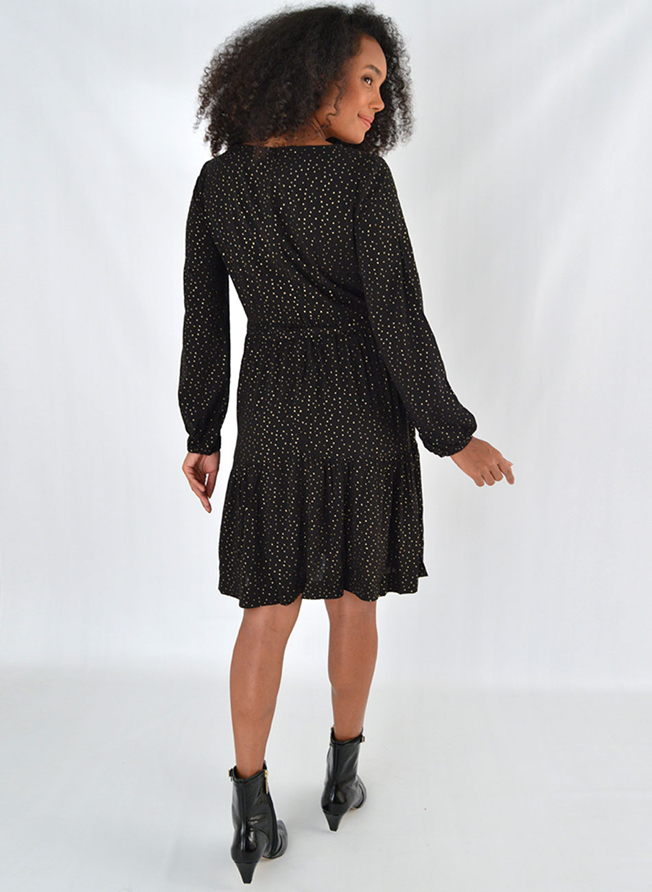 Vestido Curto Preto Po Tribeca - Foto 4