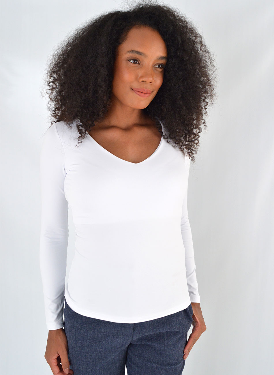 Blusa Bsica Decote 