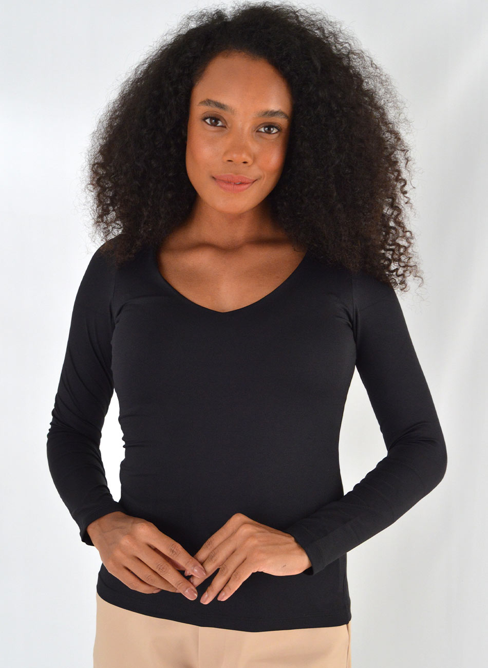 Blusa Bsica Decote 