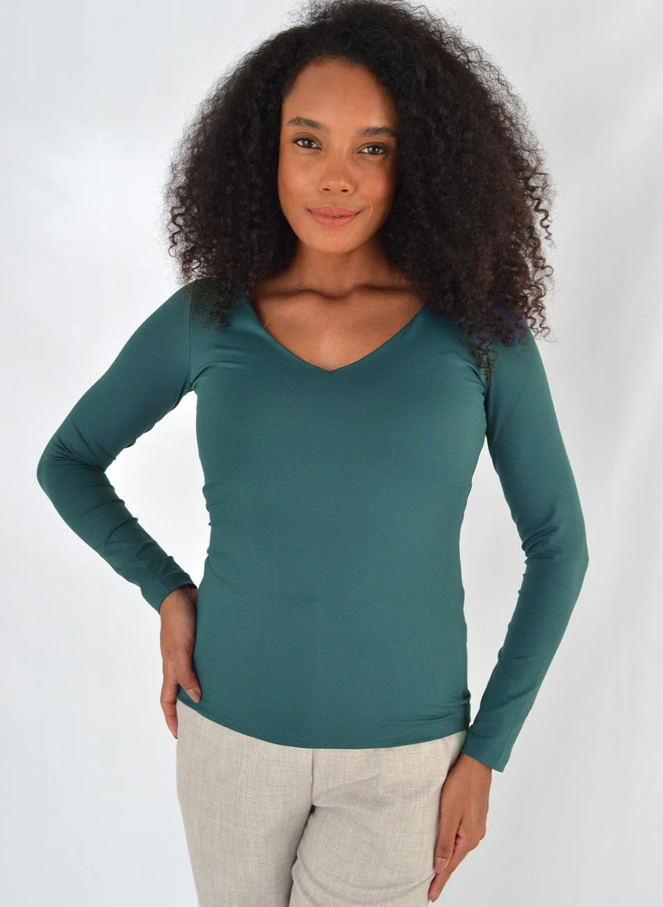 Blusa Bsica Decote 