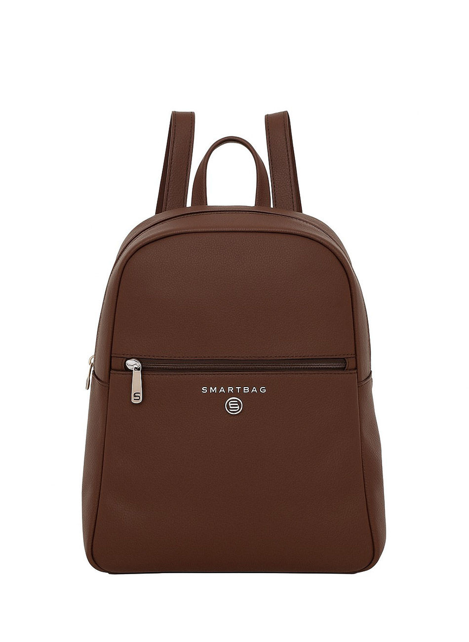 Mochila Grande de Couro Floater Cor Canela Smartbag - Foto 1