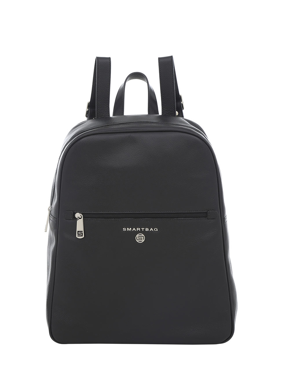 Mochila Grande de Couro Floater Cor Preta Smartbag - Foto 1