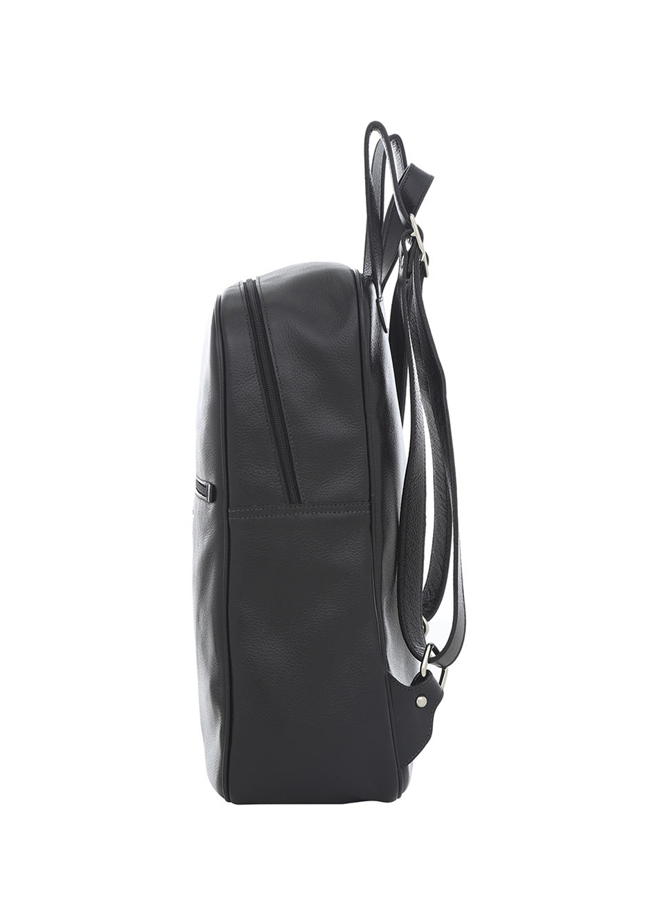 Mochila Grande de Couro Floater Cor Preta Smartbag - Foto 2