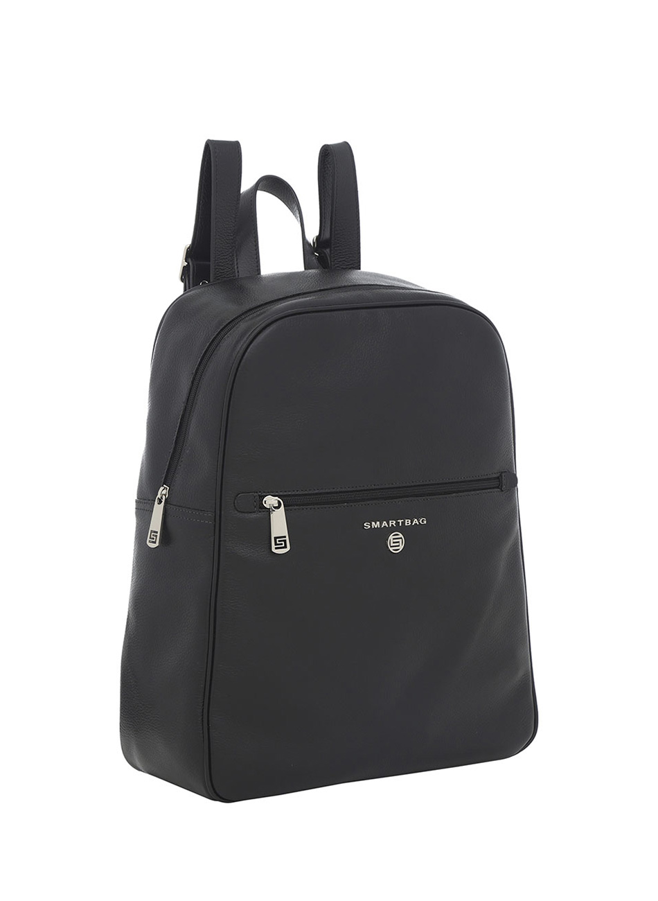Mochila Grande de Couro Floater Cor Preta Smartbag - Foto 4