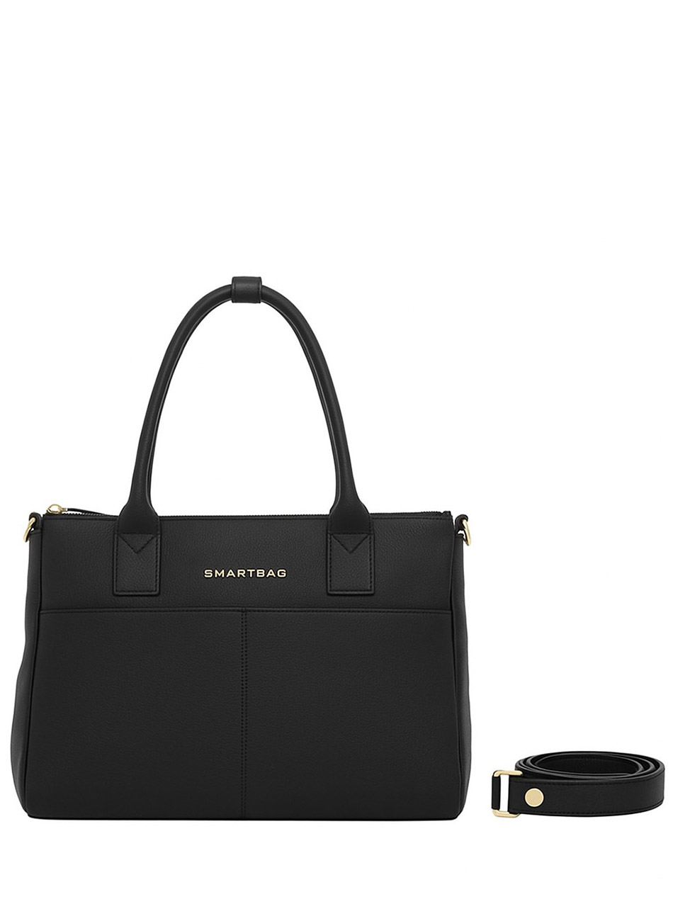Bolsa Couro Mdia Cor Preta Smartbag - Foto 1