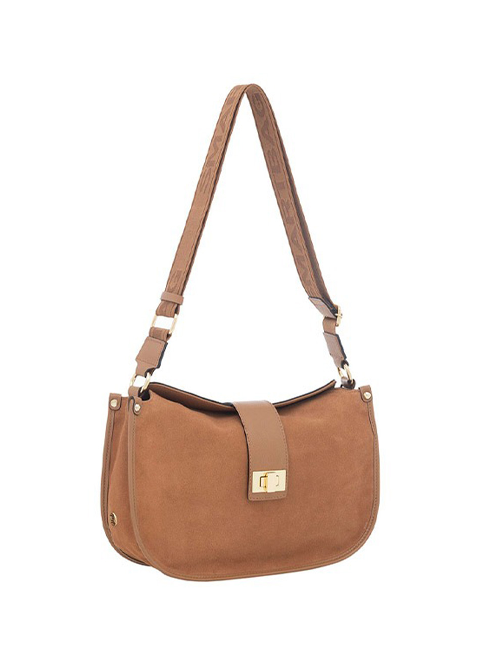 Bolsa Couro Mdia Transversal Cor Caramelo Smartbag - Foto 2