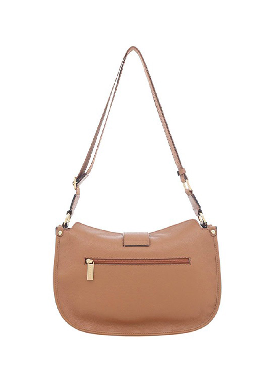Bolsa Couro Mdia Transversal Cor Caramelo Smartbag - Foto 3