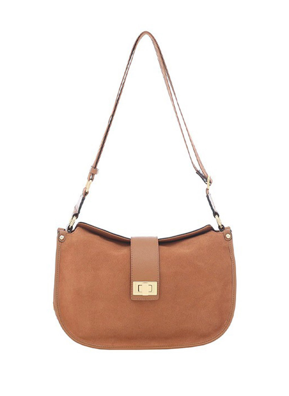 Bolsa Couro Mdia Transversal Cor Caramelo Smartbag - Foto 4