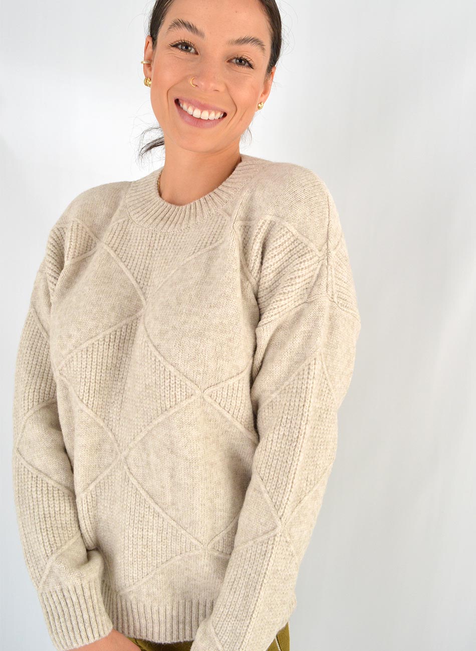 Blusa Tricot Cor Cru Gurias - Foto 2