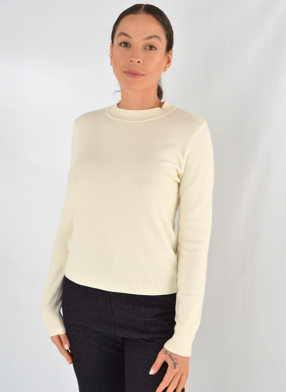 Blusa Em Tricot De Fio de Cachemir Creme Susan Zheng  - Foto 1