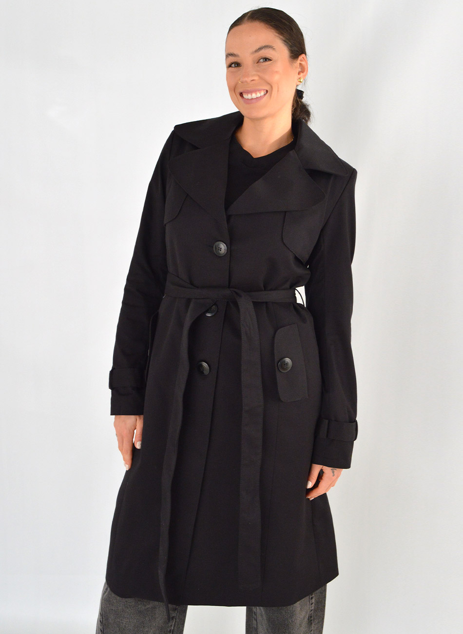 Trench Coat Preta Trappiche  - Foto 3
