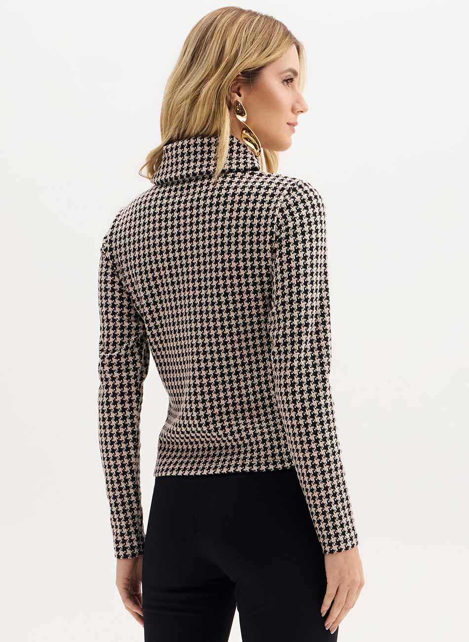 Blusa Pied Poule Flor de Lis - Foto 2