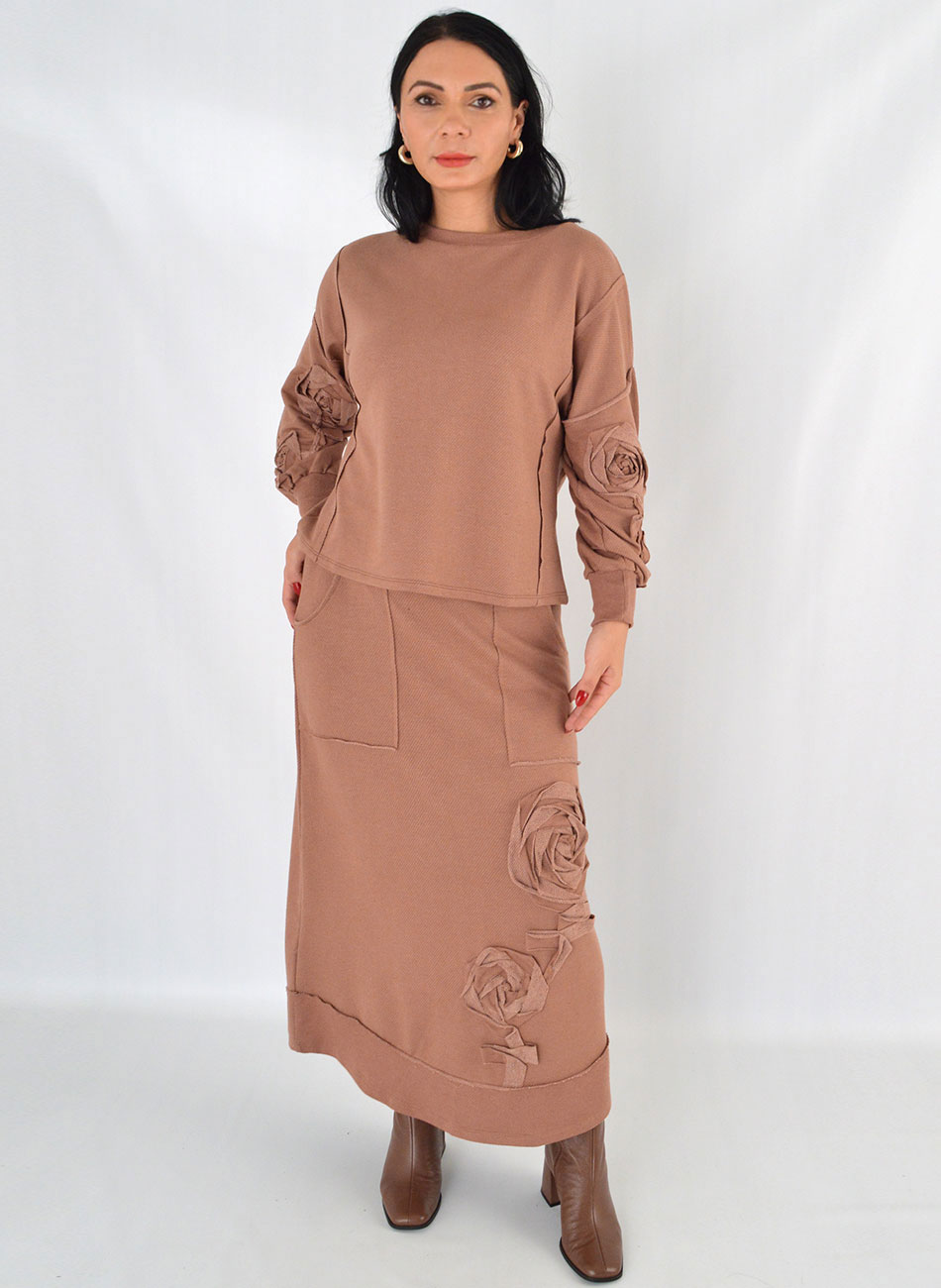 Conjunto Comfy Em Moletinho Cor Mocca Haes - Foto 1