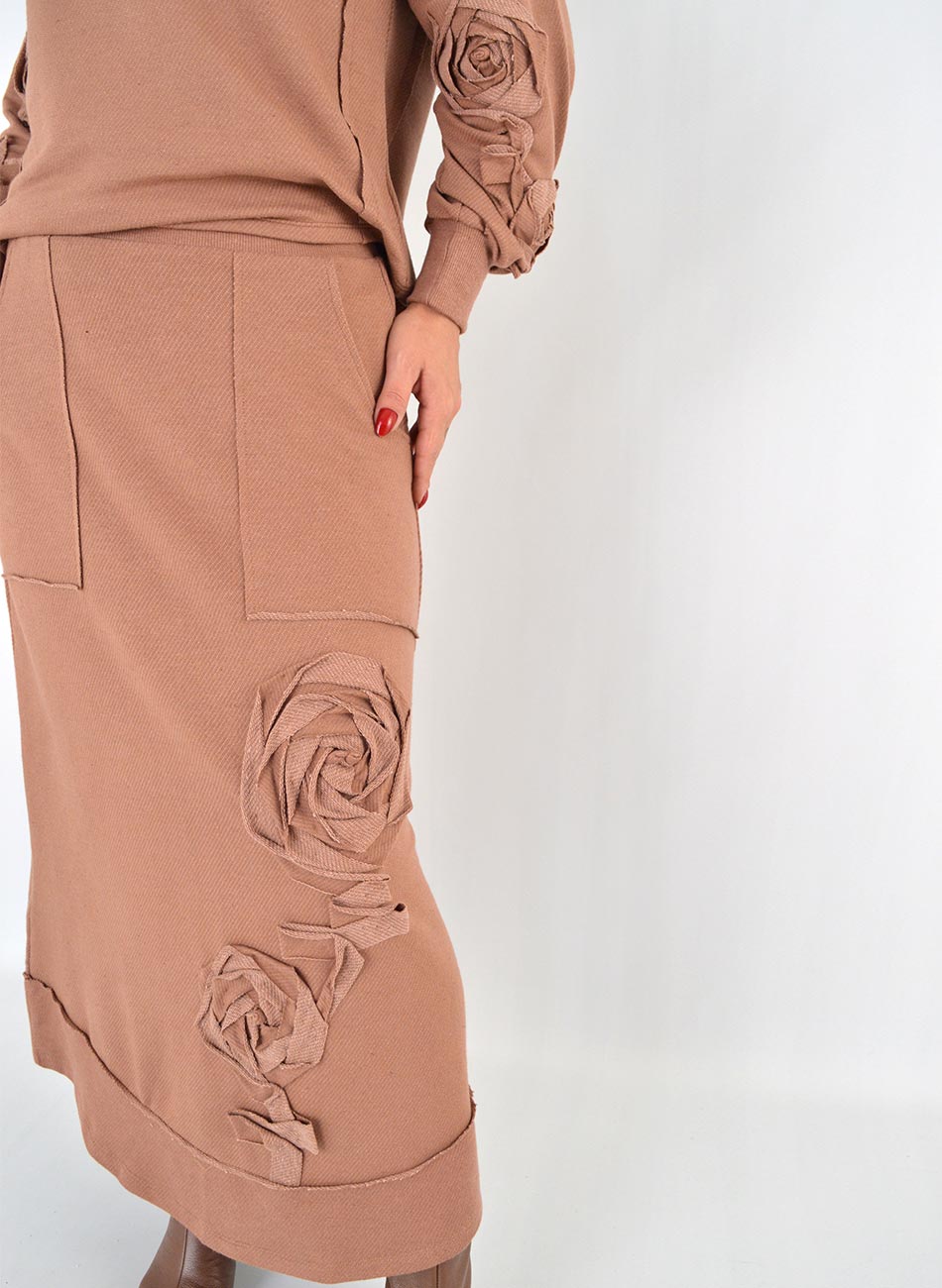 Conjunto Comfy Em Moletinho Cor Mocca Haes - Foto 3
