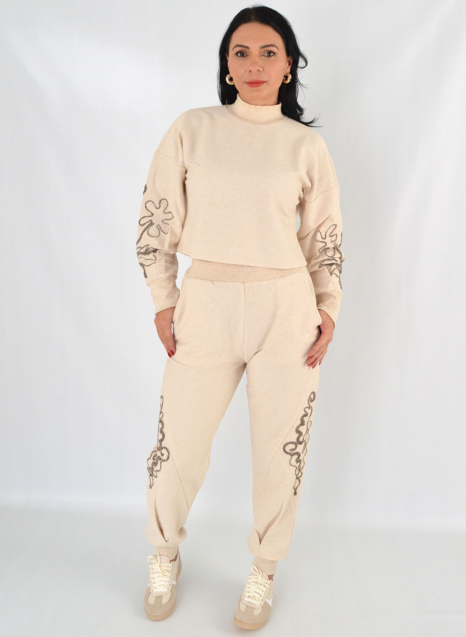 Conjunto Comfy Em Moletinho Cor Natural Haes - Foto 1