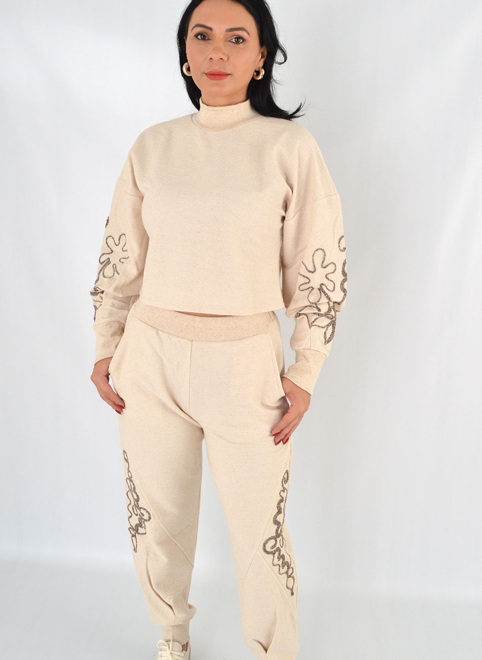 Conjunto Comfy Em Moletinho Cor Natural Haes - Foto 2