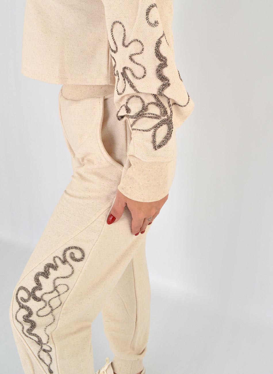 Conjunto Comfy Em Moletinho Cor Natural Haes - Foto 3
