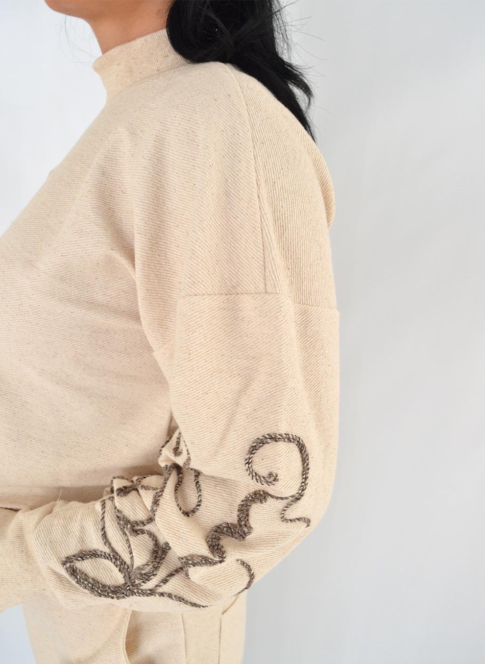 Conjunto Comfy Em Moletinho Cor Natural Haes - Foto 4