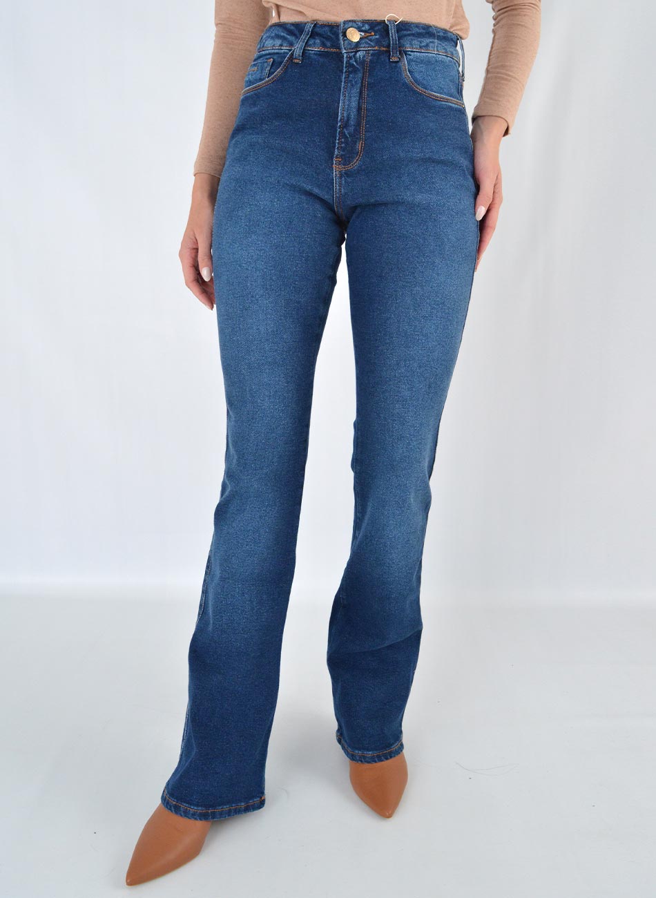 Cal�a Jeans Boot Cut Cintura Alta Lez a Lez - Foto 5
