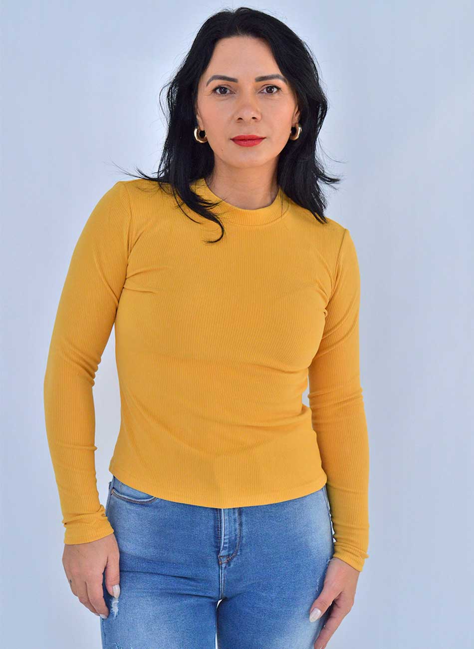 Blusa Térmica Mostarda Susan Zheng - Pole Modas