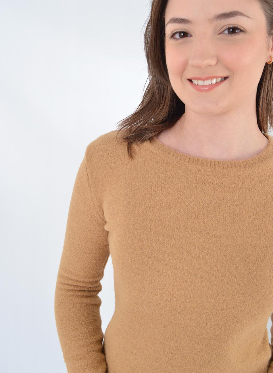 Blusa Fio Nuvem Alpelo Cor Castor Promo - Foto 2