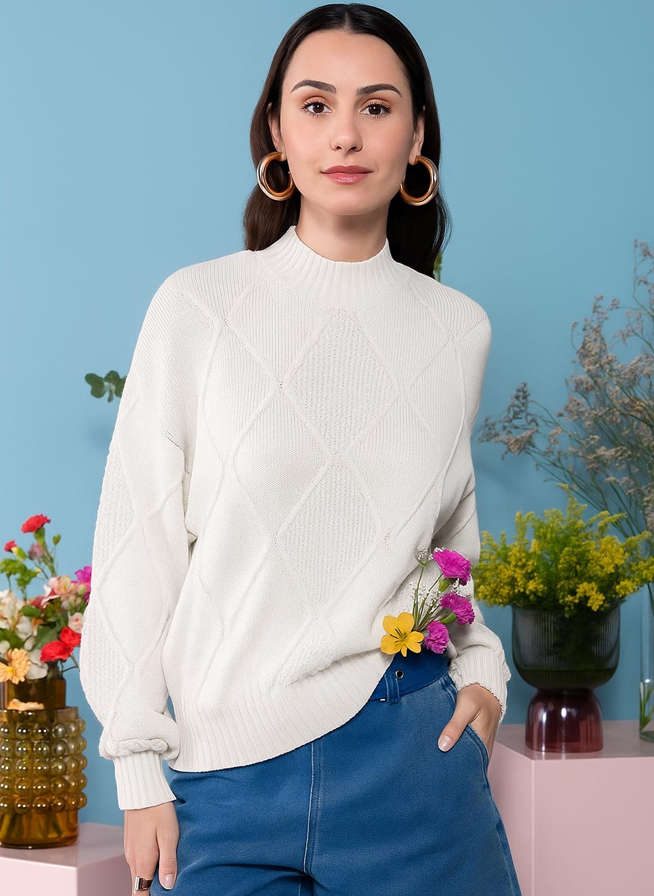 Blusa Em Tricot Algod�o Biamar  - Foto 1