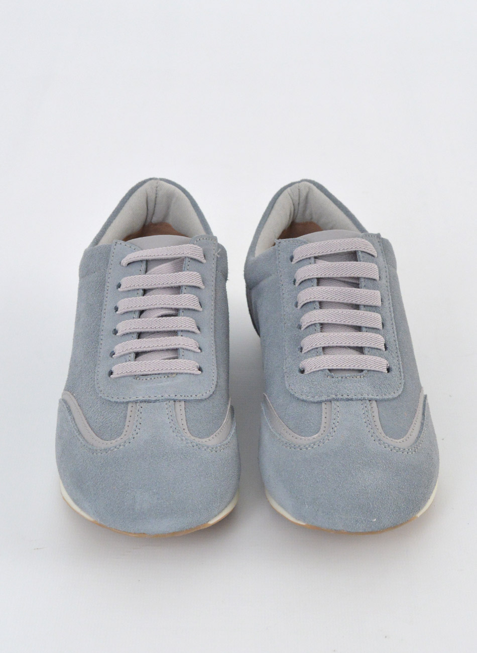 T�nis Couro Camur�a Jeans Orcade - Foto 3