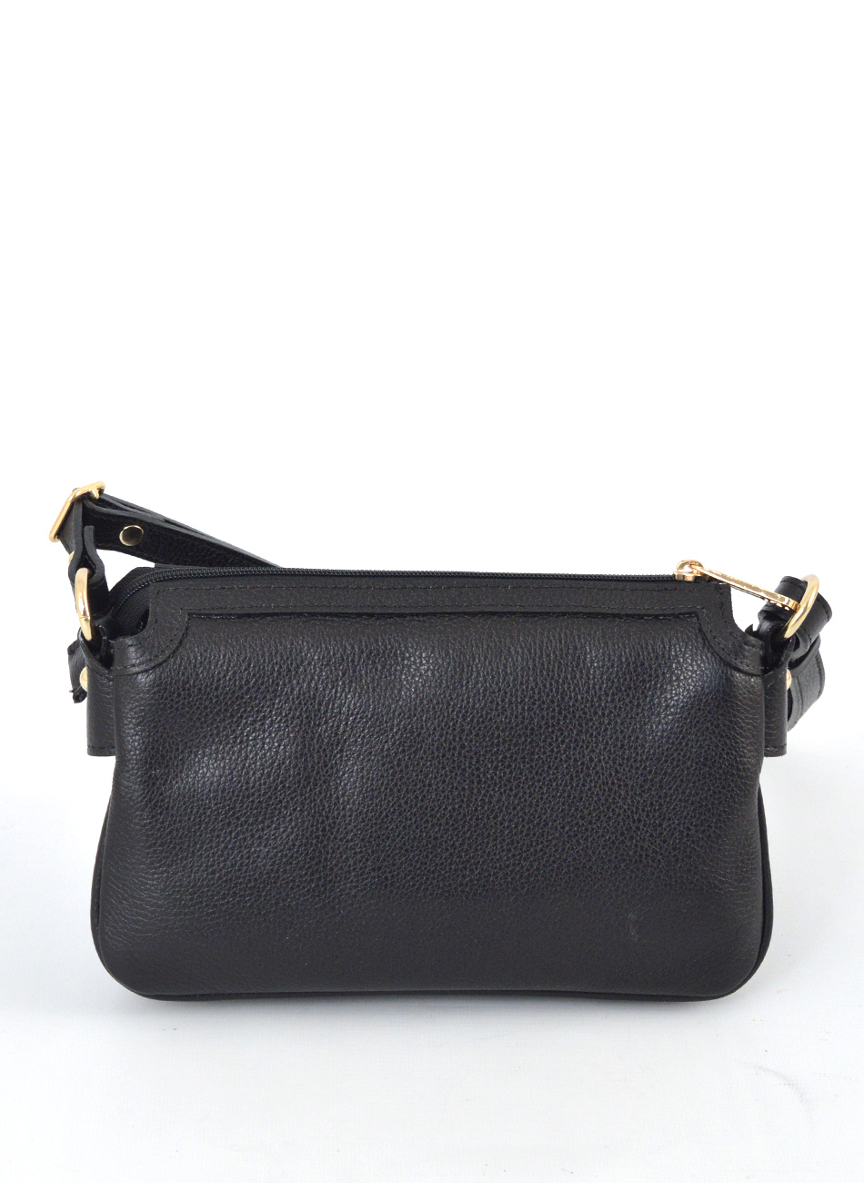 Bolsa Smartbag de couro preta com Al�a de Ombro   - Foto 3