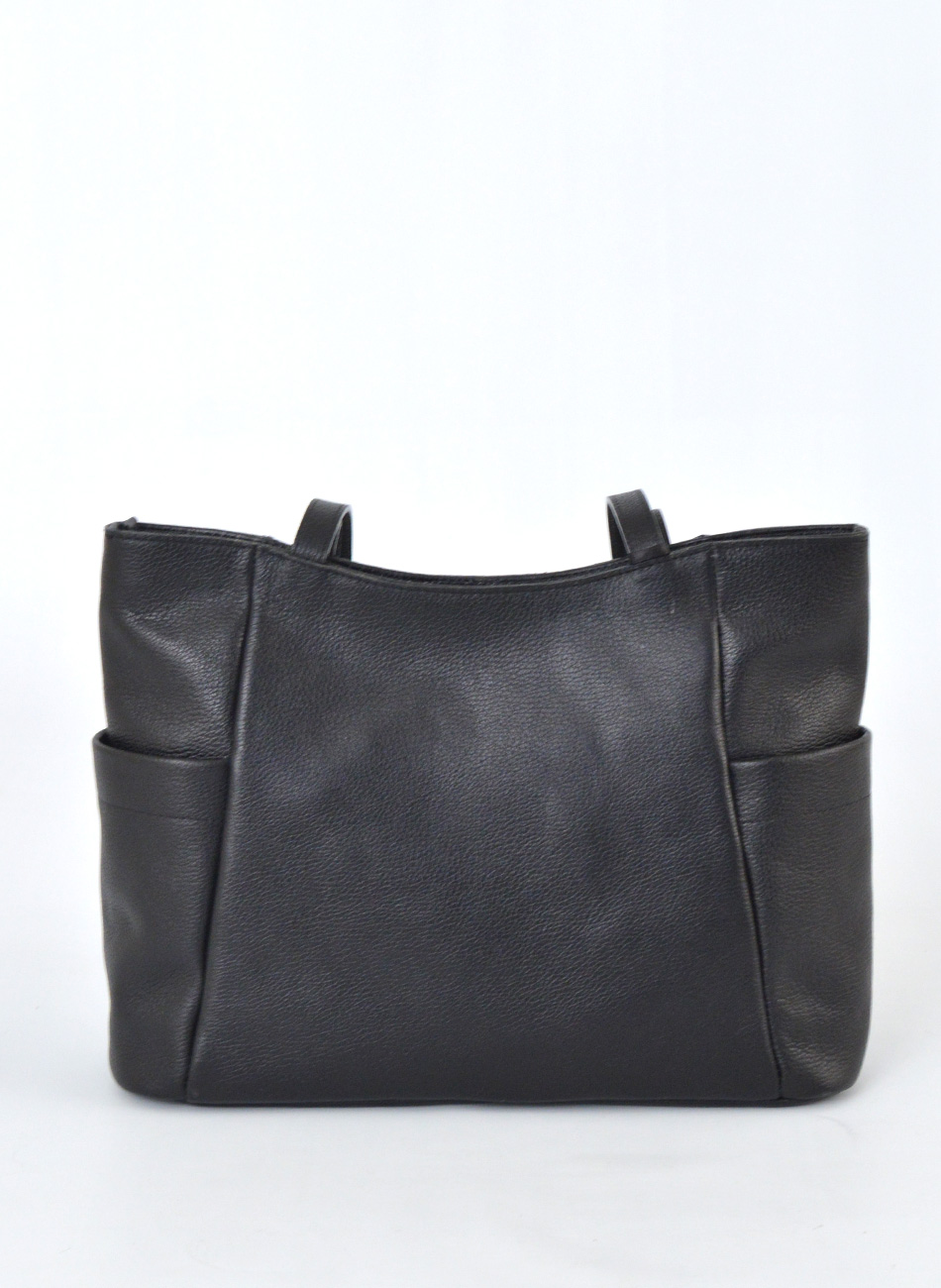 Bolsa preta Couro Smartbag com Al�a de Ombro   - Foto 3