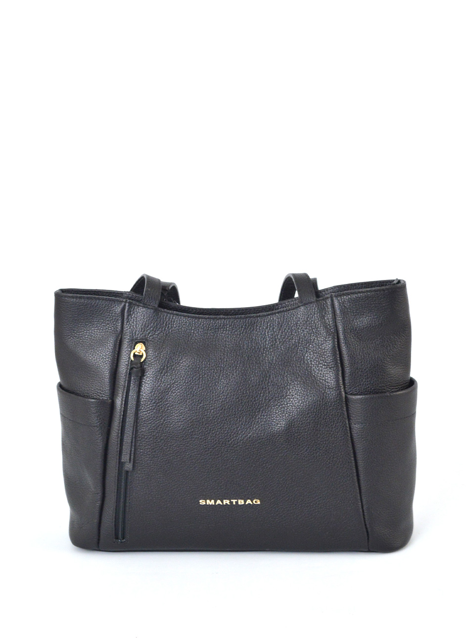 Bolsa preta Couro Smartbag com Al�a de Ombro   - Foto 4