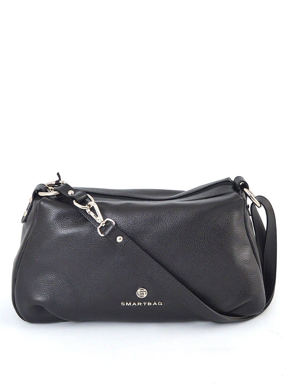 Bolsa Smartbag Couro preta com Al�a de Ombro e transversal - Foto 3