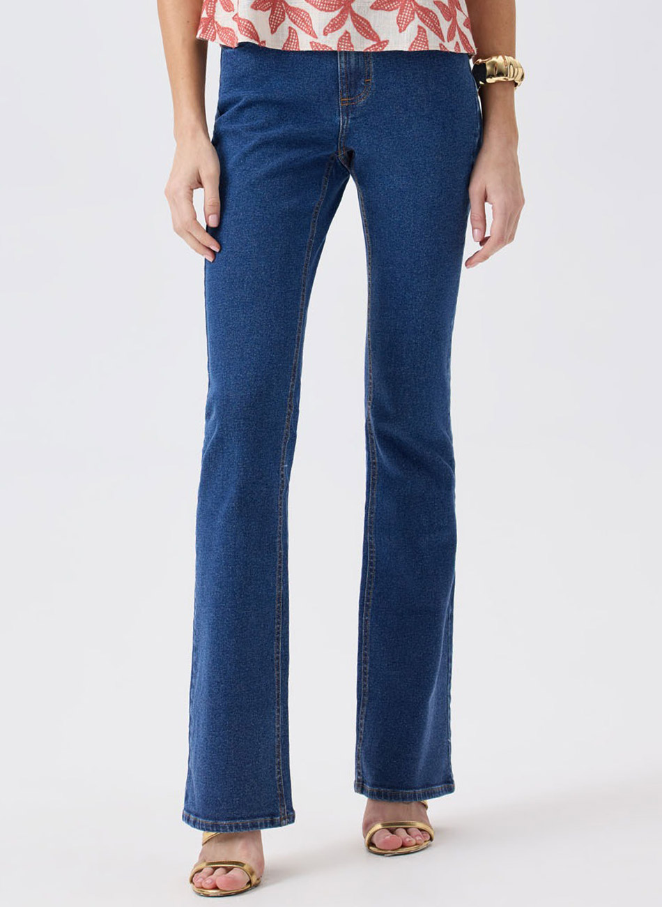 Cal�a Jeans Turmalina Boot Cut Flor de Lis - Foto 3