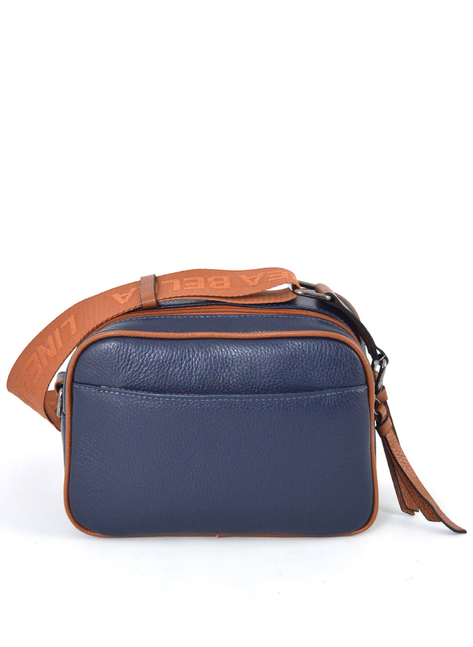 Bolsa Couro M�dia Cor Marinho Linea Bella - Foto 2