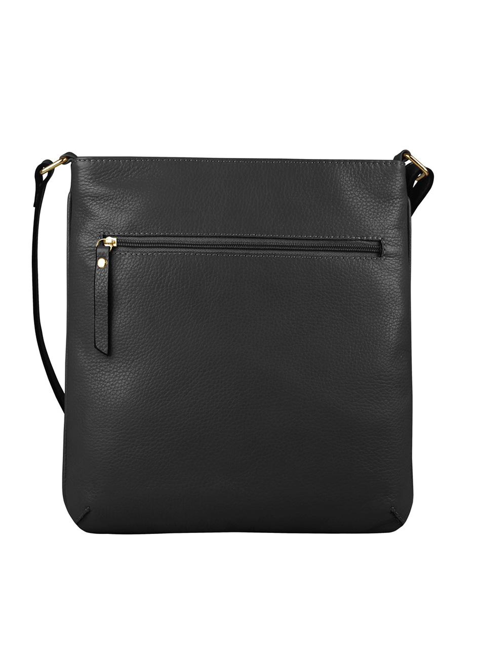 Bolsa Couro M�dia Preta Linea Bella - Foto 2