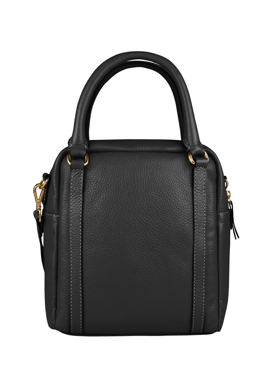 Bolsa Couro M�dia Preto Linea Bella - Foto 1