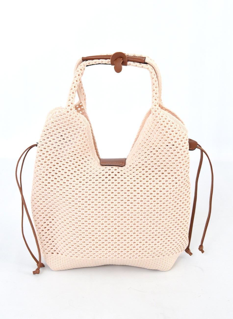 Bolsa Tricotada Cor Cru Linea Bella - Foto 2