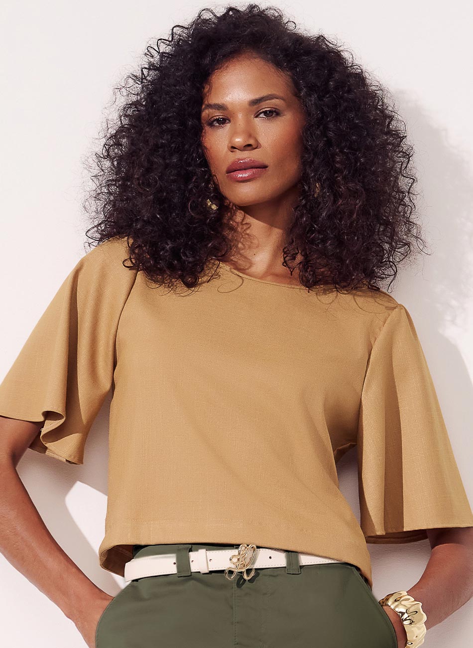 Blusa Mascavo Flor de Lis - Foto 1