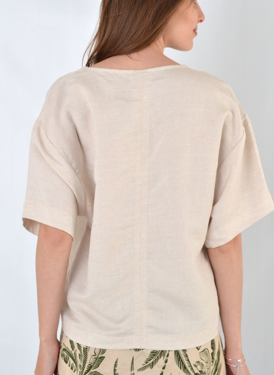 Blusa Linho Flor de Lis - Foto 2