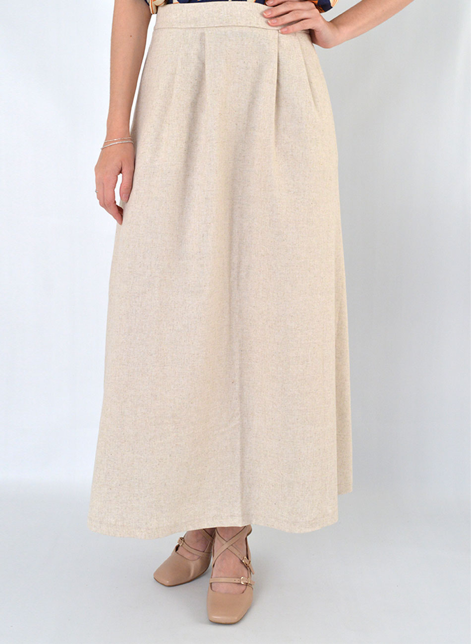 Saia Linho Maxi Midi Flor de Lis - Foto 2