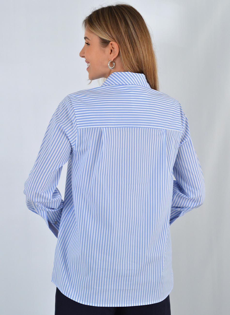 Camisa Listrada Azul Citt� - Foto 2