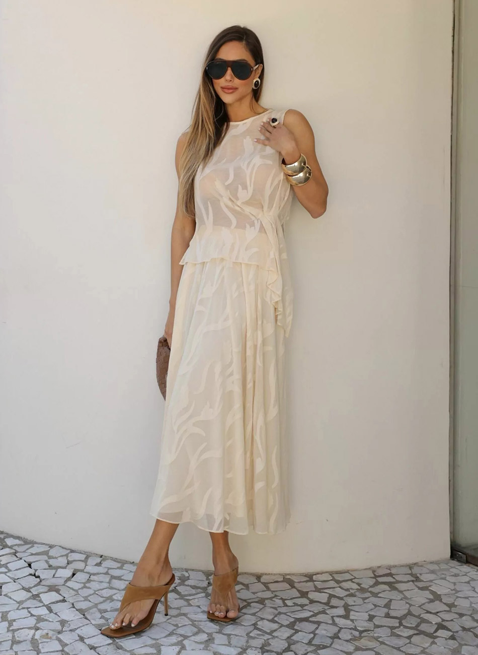 Conjunto Chiffon Areia Innocence - Foto 1