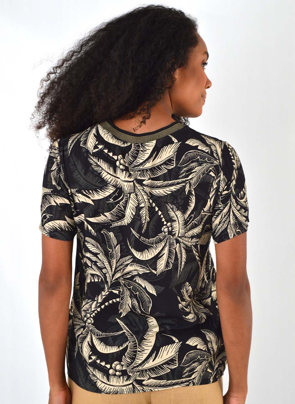 Blusa Viscose Coqueiro Preta Lez a Lez - Foto 2