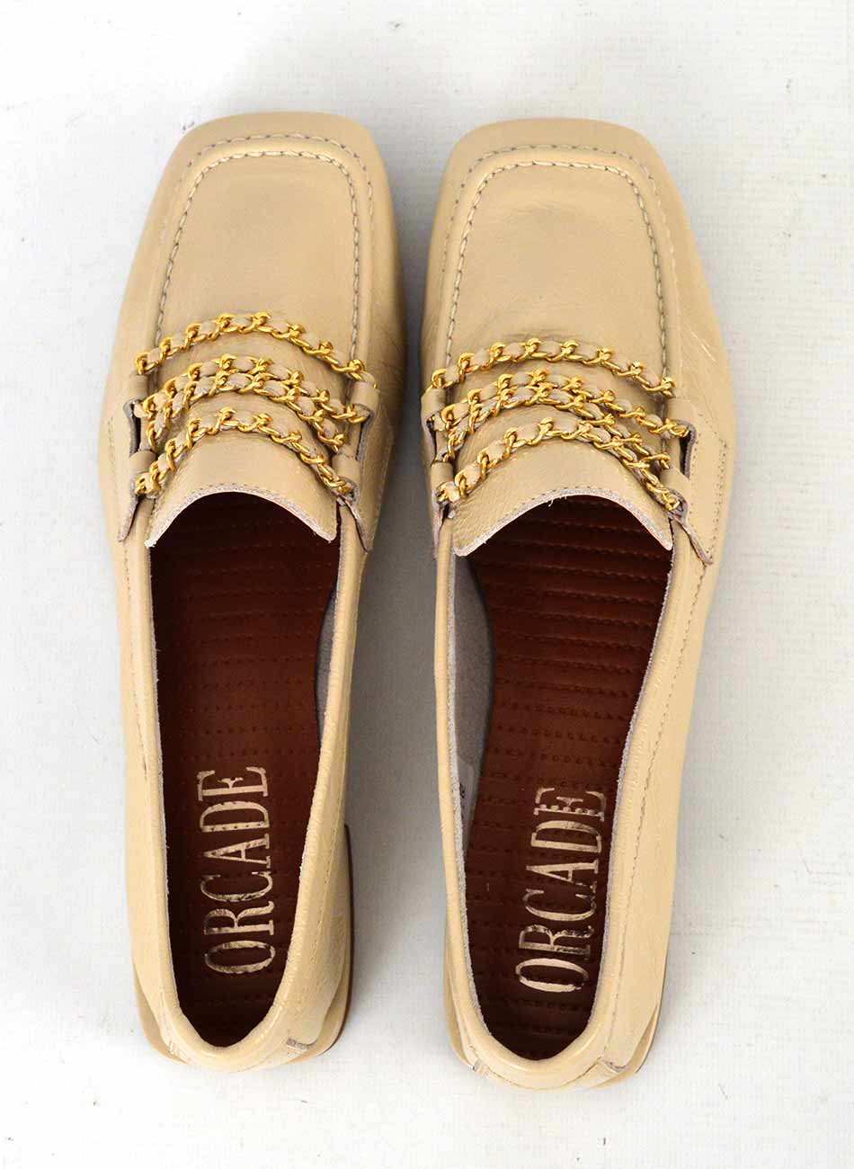 Loafer Couro Verniz Off White Orcade - Foto 3
