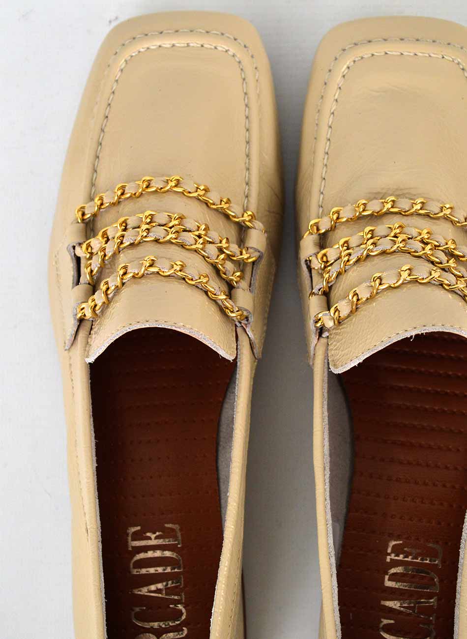 Loafer Couro Verniz Off White Orcade - Foto 4