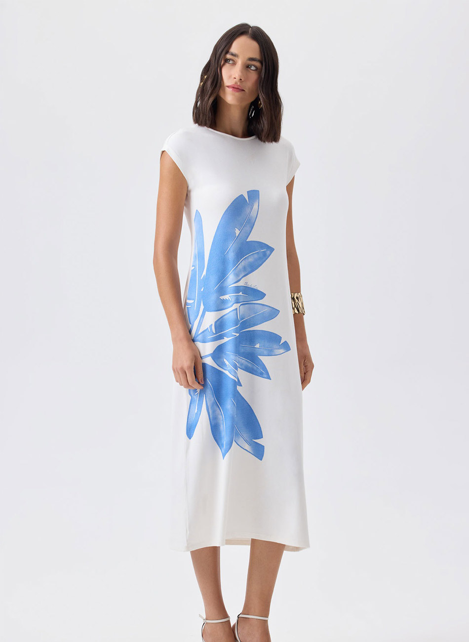 Vestido Midi Flor de Lis Off White - Foto 4