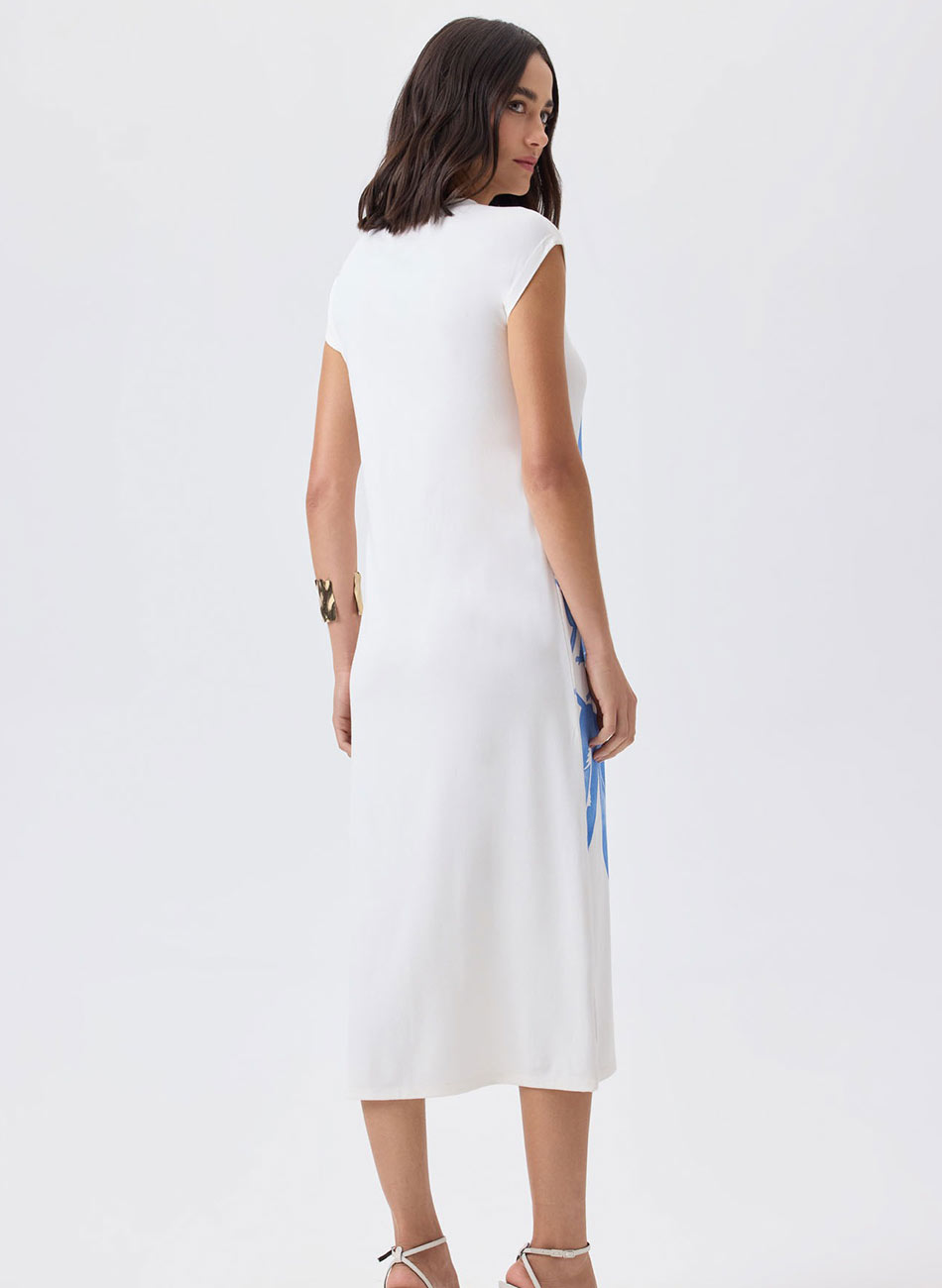Vestido Midi Flor de Lis Off White - Foto 7