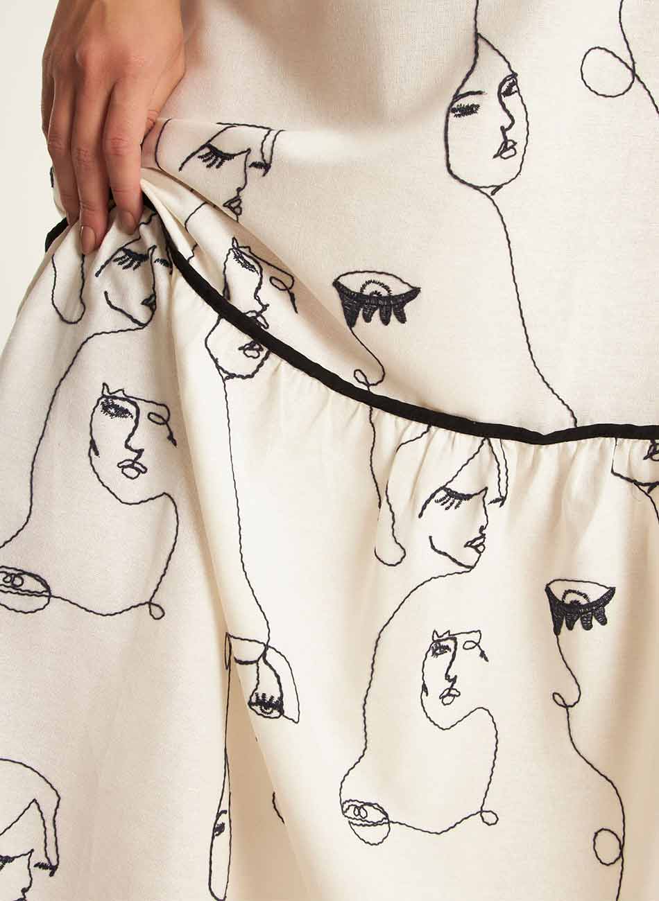 Vestido al�a linho bordado faces Cant�o - Foto 3